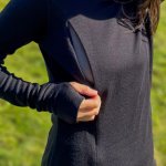 Tarua kojící merino mikina pro maminky na zipy černá – Zboží Dáma