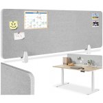 tectake akustická přepážka na stůl noisy se zaoblenými rohy 160 x 40 cm šedá 405120 – Sleviste.cz