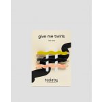 Twisty Sada vlnitých sponek do vlasů - zelená, černá, růžová 3 ks – Zboží Dáma