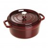 Sada nádobí Staub Cocotte hrnec kulatý 26 cm 5,2 l vínový