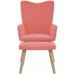 VidaXL 327670 relaxační se stoličkou růžové samet – Zboží Dáma