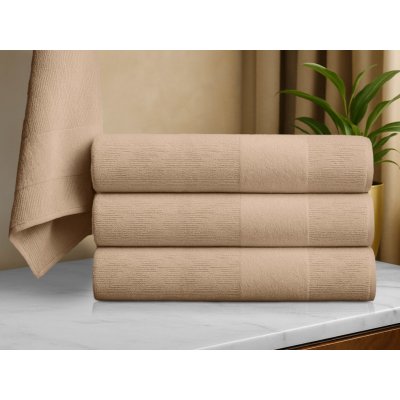 Textilomanie Osuška CARRARA 70 x 140 cm světle hnědá – Zboží Dáma