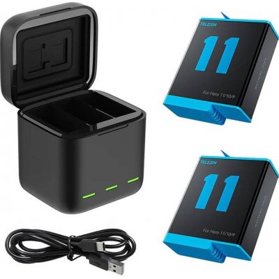 Telesin 3-slot Box nabíječka na GoPro Hero 9 / Hero 10 + batérie 2ks GP-BNC-901 – Zboží Živě