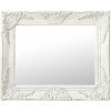 Zrcadlo zahrada-XL barokní styl 50 x 40 cm bílé