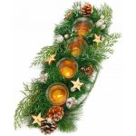 Goba Adventní svícen obdélník jehličí 44 × 15 cm – Hledejceny.cz