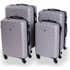Cestovní kufr BERTOO Roma stříbrná set 98, 58l, 46l, 33 l