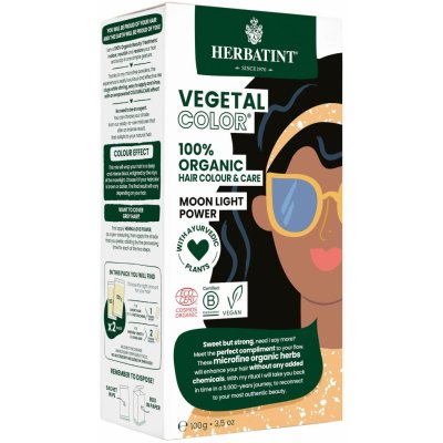 Herbatint Vegetal Color bio rostlinná barva na vlasy MOONLIGHT POWER temná noc