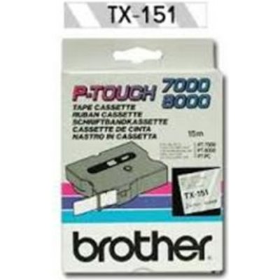 Páska Brother TX-151 (Černý tisk/průsvitný podklad) - Originál – Hledejceny.cz