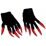 černé rukavice s červenými nehty – Zboží Dáma