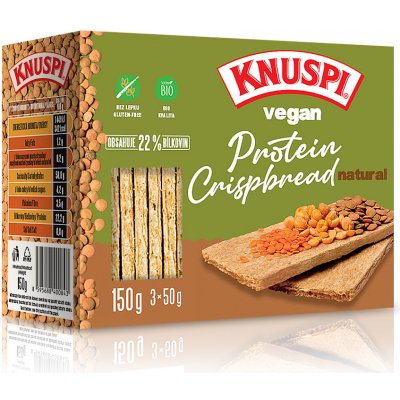 Knuspi Vegan Protein Crispbread 150 g – Zbozi.Blesk.cz