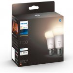 Philips LED žárovka E27 Hue 2ks 9,5W 75W teplá bílá 2700K stmívatelná – Zboží Živě