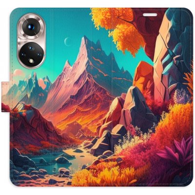 Pouzdro iSaprio Flip s kapsičkami na karty - Colorful Mountains Honor 50 / Huawei Nova 9