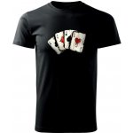 Poker karty kreslené Klasické triko černá – Hledejceny.cz