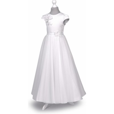 Dívčí šaty s tylem Tosia BZ 093 bílé – Zbozi.Blesk.cz