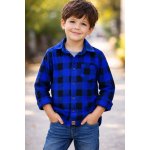 MiMi chlapecká kostkovaná košile modro-černá – Zbozi.Blesk.cz