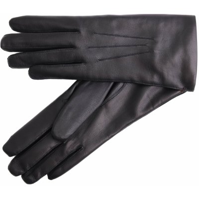 Špongr dámské kožené rukavice Margit kašmír černé