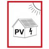 Piktogram Označení FVE na budově - PV symbol - bezpečnostní tabulka, plast 2 mm (A5) 148 x 210 mm