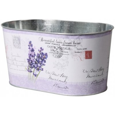 Nohel Garden Truhlík LEVANDULE BIG oválný plechový 23x14x12cm – Hledejceny.cz