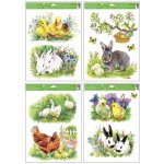 Anděl Přerov Okenní fólie malovaná velikonoční zvířátka 30 x 42 cm – Sleviste.cz