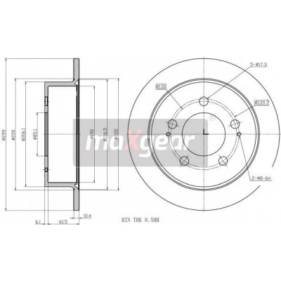 Brzdový kotouč SSANGYONG zadní KYRON ACTYON 05- 92198703 MAXGEAR – Hledejceny.cz