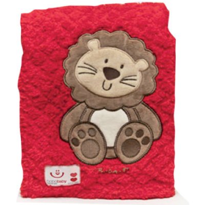 Bobobaby Dětská deka s 3D zvířátkem Bobas červená – Zboží Mobilmania