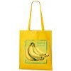 Nákupní taška a košík Plátěná tašká Banana style Limetková