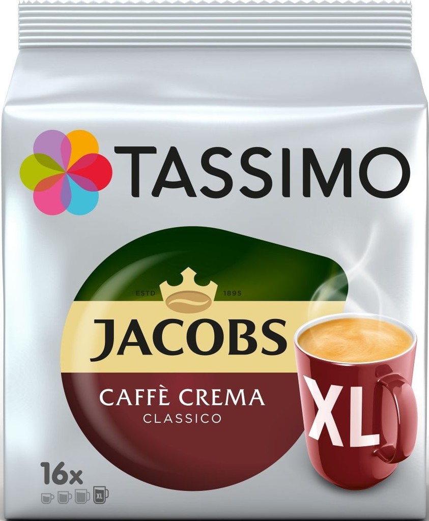 Příslušenství k Tassimo Jacobs Krönung Café Crema XL 16 porcí - Heureka.cz