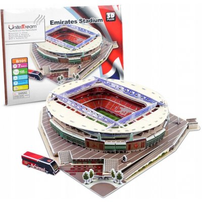 HABARRI Fotbalový stadion 3D puzzle Arsenal FC - "Emirates", Londýn, 105 ks – Zboží Dáma