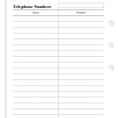 Filofax adresář - jméno, telefon náplň osobních diářů – Zboží Živě