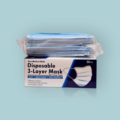 Kadi rouška jednorázová třívrstvá 50 ks – Zboží Dáma