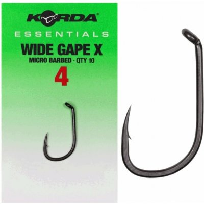 Korda Háčky Essentials Wide Gape X Barbed 10ks Vel. 4 – Zboží Mobilmania