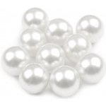 Prima-obchod Dekorační kuličky / perly bez dírek k nalepení Ø8; 10 mm, barva 7 (Ø10 mm) bílá – Zboží Mobilmania