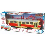 Rappa Tramvaj hlásící zastávky česky s funkčními dveřmi 28 cm – Zboží Dáma