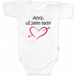 Body krátký rukáv Ahoj už jsem tady! Baby Nellys bílé