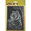 Škrábací  obrázek Artlover Zlatý škrabací obrázek Tygr v trávě