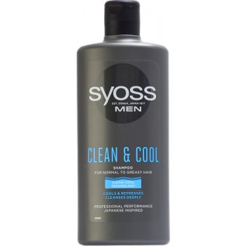 Syoss Men Clean & Cool šampon pro normální až mastné vlasy 440 ml od 86 Kč  - Heureka.cz