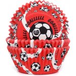House of Marie Červené košíčky fotbal na cupcake 50ks 50x33mm – Sleviste.cz