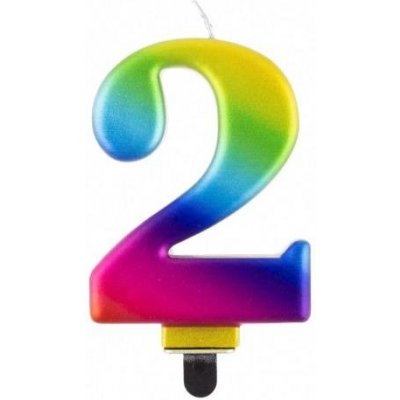 Godan Dortisimo svíčka duhová číslo 2 – Zboží Dáma
