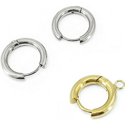 Kruhové náušnice 304 13-15x2,5mm - 1Ks - 8 mm / Ne / Nerez SL – Hledejceny.cz