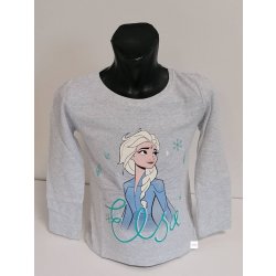 dívčí tričko dl. rukáv Frozen Elsa šedé