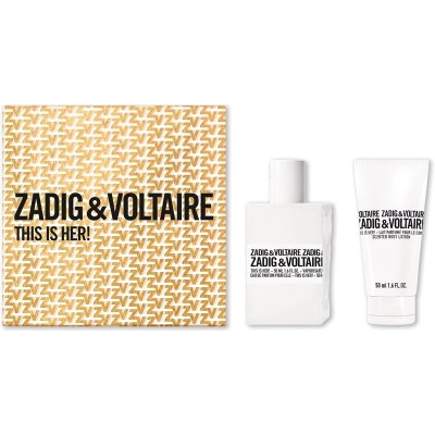 Zadig & Voltaire Zadig & Voltaire This is Her!, Set: Parfumovaná voda 50ml + Tělové mléko 50ml Pre ženy Parfumovaná voda – Hledejceny.cz