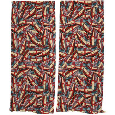 IMPAR Závěsy 810 červená pattern (Rozměr : 140x250, Materiál: Interlock) – Hledejceny.cz