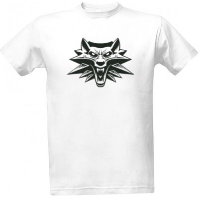 Tričko s potiskem The Witcher Medailon pánské bílá – Zboží Mobilmania