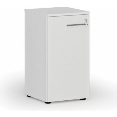 Primo Nízká kancelářská skříň s dveřmi WHITE, 740 x 400 x 420 mm, bílá – Zboží Mobilmania