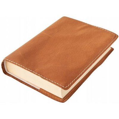 Kožený obal na knihu Klasik M 22,7 x 36,3 cm kůže hnědá semiš – Zboží Dáma