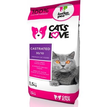 Nativia Kočka není pes Cat's Love Castrated 1,5 kg
