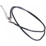 Kožená šňůrka se zapínáním černá, 47cm, 2mm – Sleviste.cz