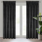 EUROFIRANY ZATEMŇOVACÍ ZÁVĚS NA PÁSCE VILLA 140X270 CM ČERNÁ – Hledejceny.cz