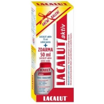 Lacalut Aktiv zubní pasta 75 ml + ústní voda 50 ml dárková sada