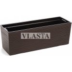 Nohel Garden Truhlík BEGONIA PROUTÍ plastový tmavě hnědý 56x19x19 cm – Sleviste.cz